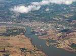 The Dalles Oregon aerial